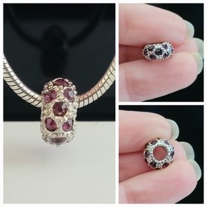 Zales Purple Crystal Charm | Pandora-Style Sparkling Charm like new